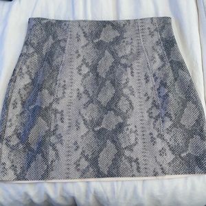 Snake skin mini skirt high waisted